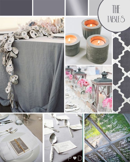 grey shades wedding theme