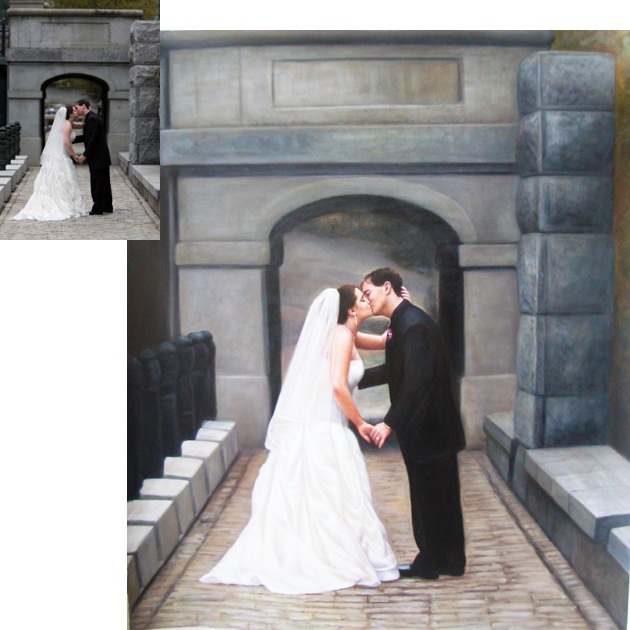 Photo to Canvas Wedding